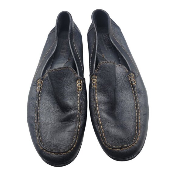 BORN Shoes Men Size 9 Black Harmon Loafers Pebbled Leather Driving Moc Comfort - Picture 4 of 10